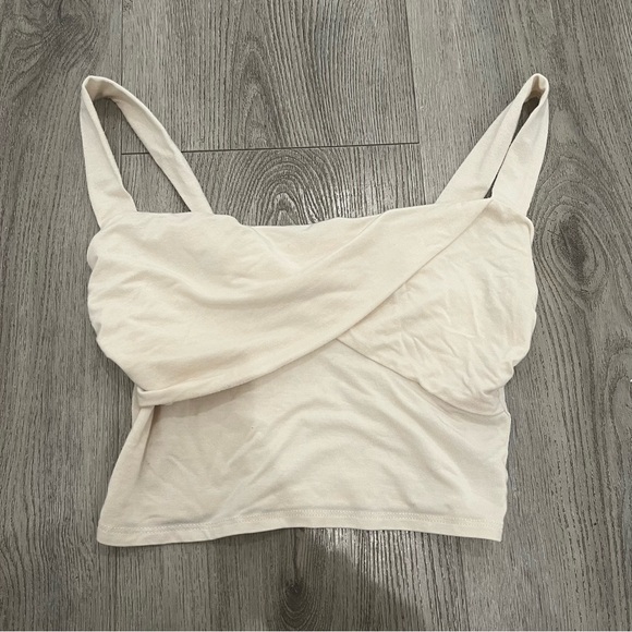 Reformation Anine Top Ivory White Beige Sleeveless Tank Twist Front size XS - Picture 2 of 6